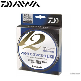 Шнур Daiwa Saltiga 12 Braid EX+Si MC размотка 300м разноцветный